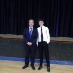 GCSE Prizewinner with Principal Mr Martin