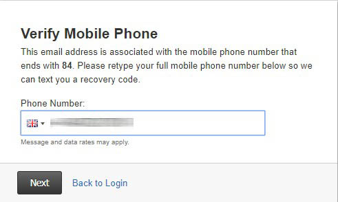 Enter mobile number
