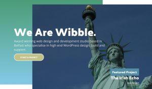 Irish Echo Featured Project on Wibble Homepage