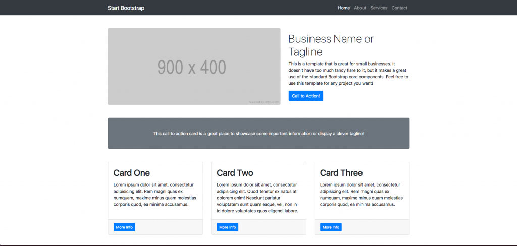 Bootstrap template site