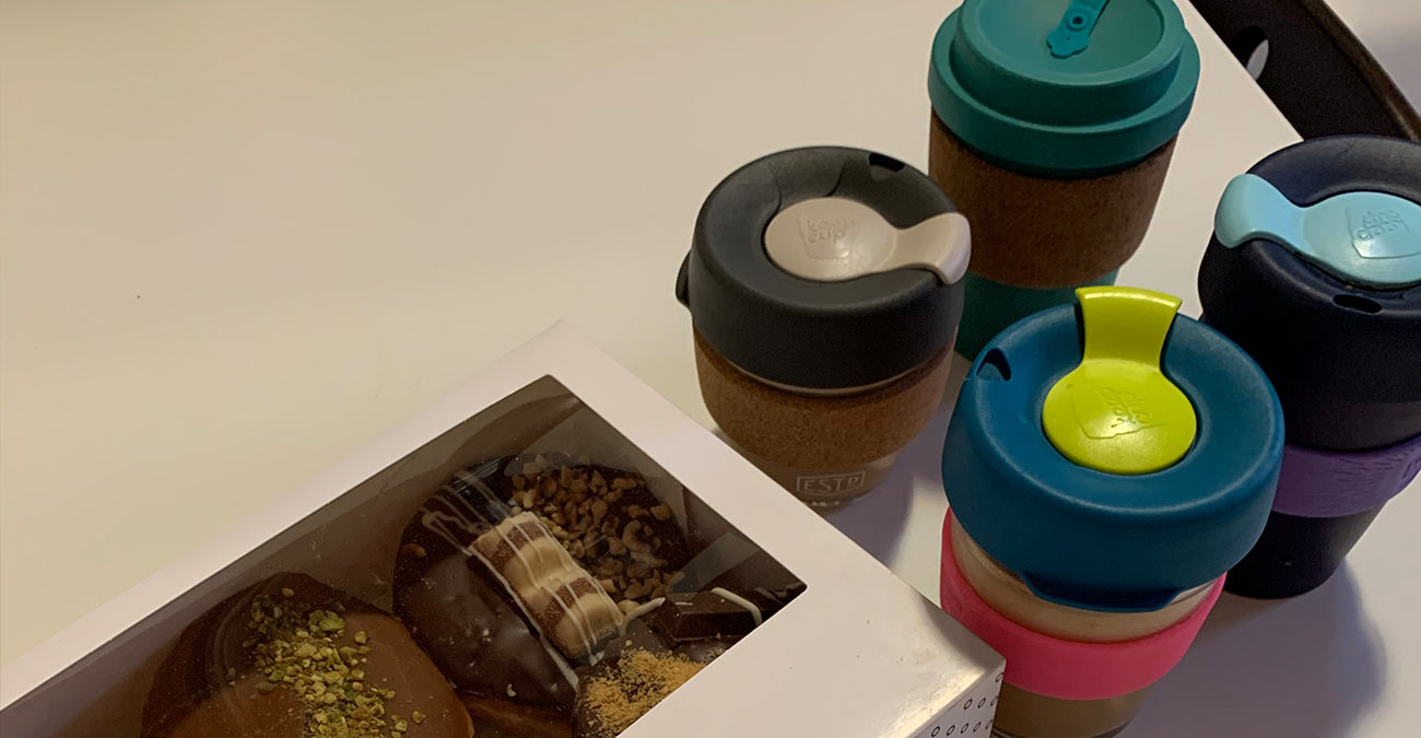 keepcups and coffee