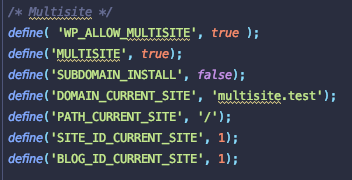 Configure your wo-config.php to your multisite network